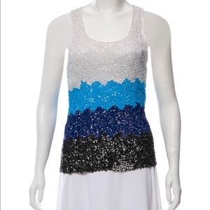 Alice and Olivia sequin top- M